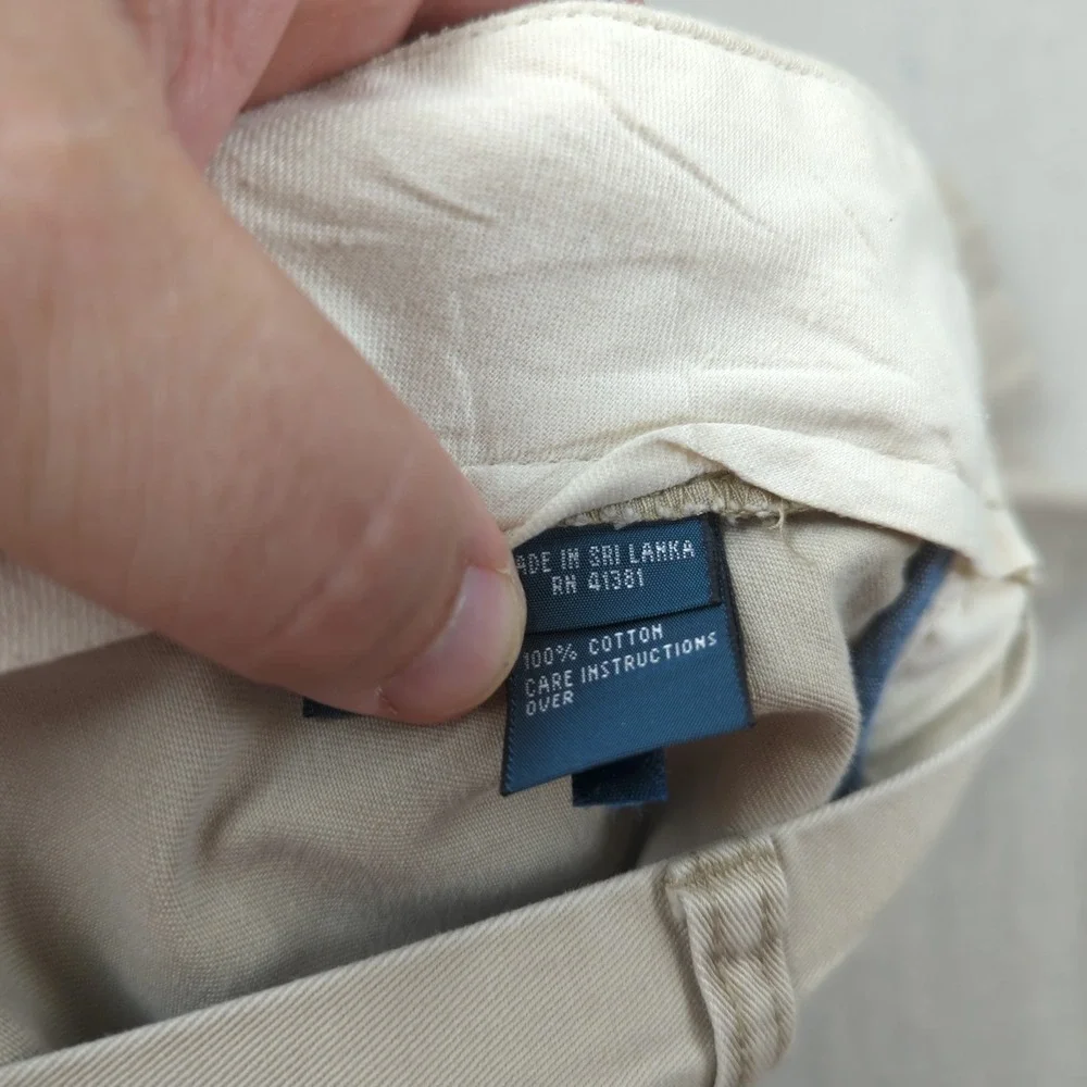 Vintage Polo Ralph Lauren Pants Mens 36x29 Khaki Pleated Preppy